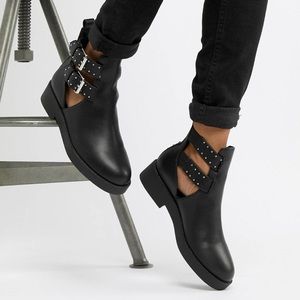 Chunky Cut Out Ankle Boots